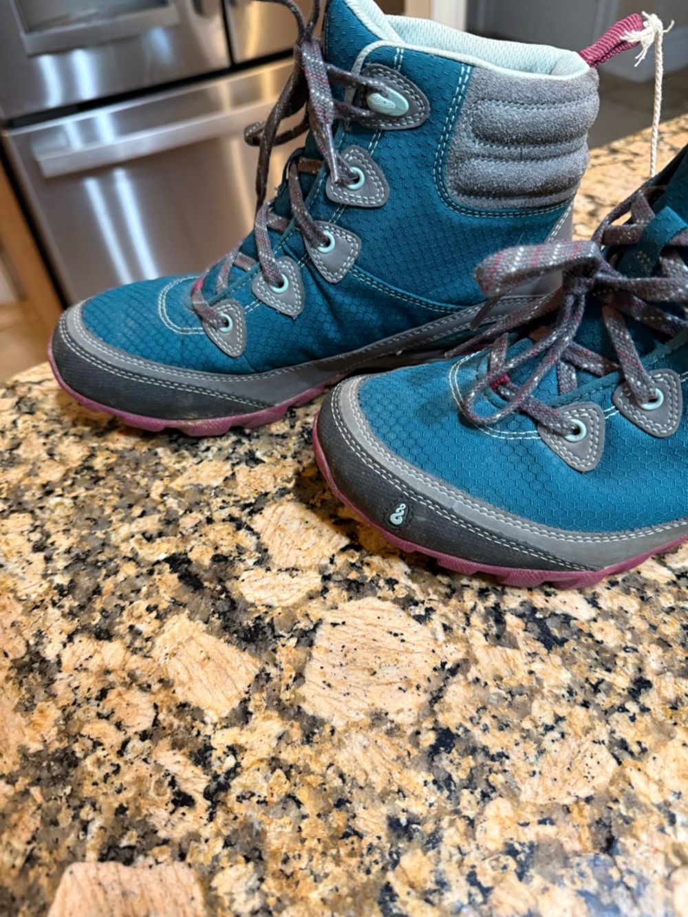 Ahnu Teal and Gray Outdoor Boots size 6 ladies - Picture 8 of 12